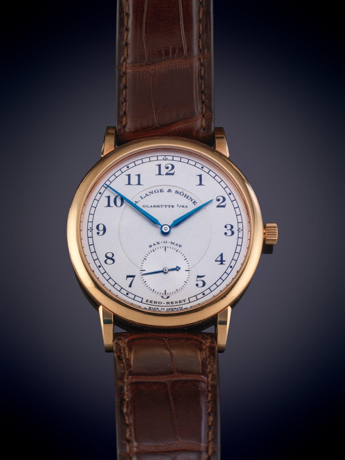 ¨A. LANGE & SÖHNE¨.1815 REF 206.021.CAJA EN ORO ROSA DE 18K DE 36MM. ESFERA PLATEADA CON NUMERACION...