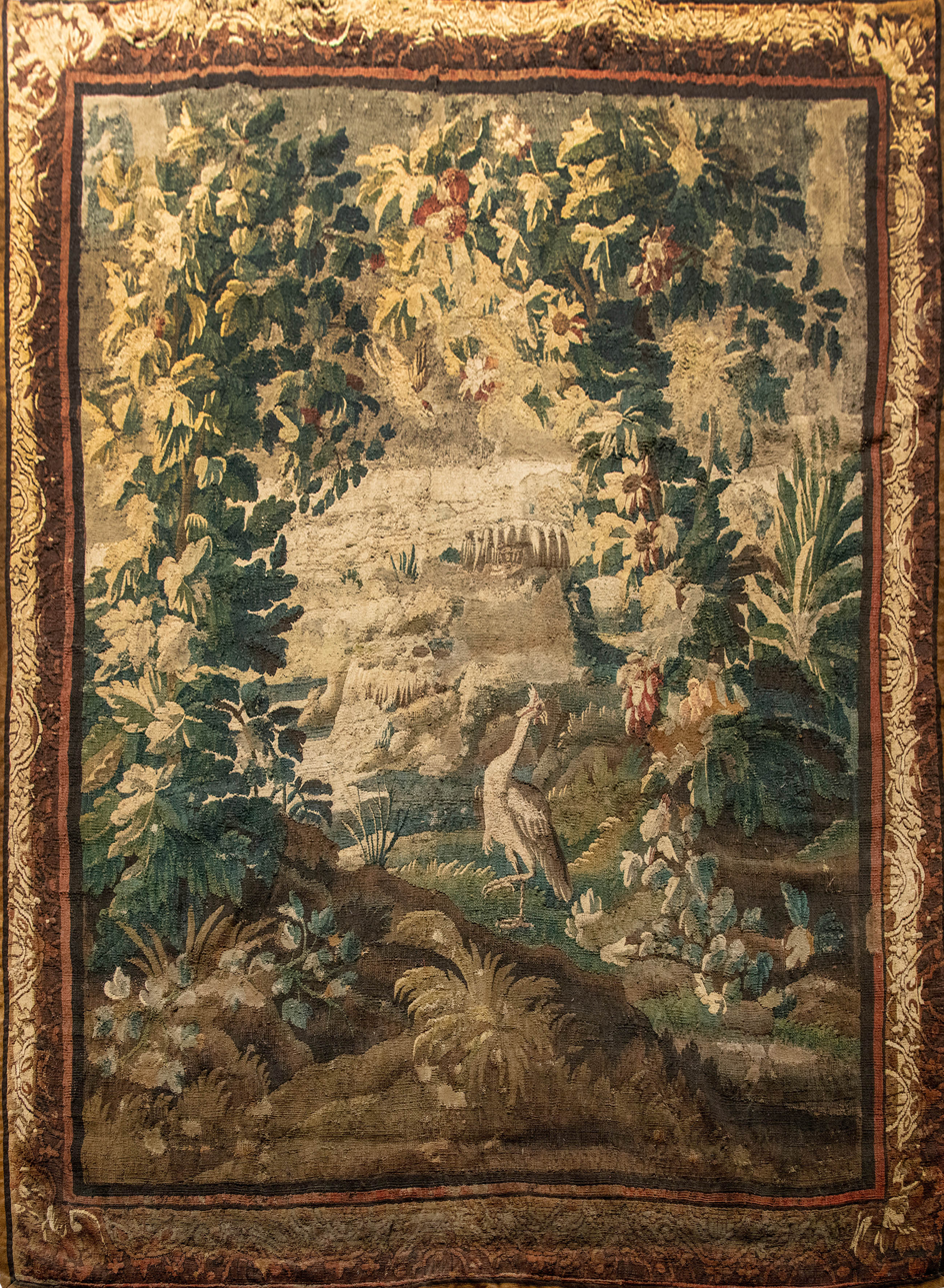 Paisaje con ave zancuda