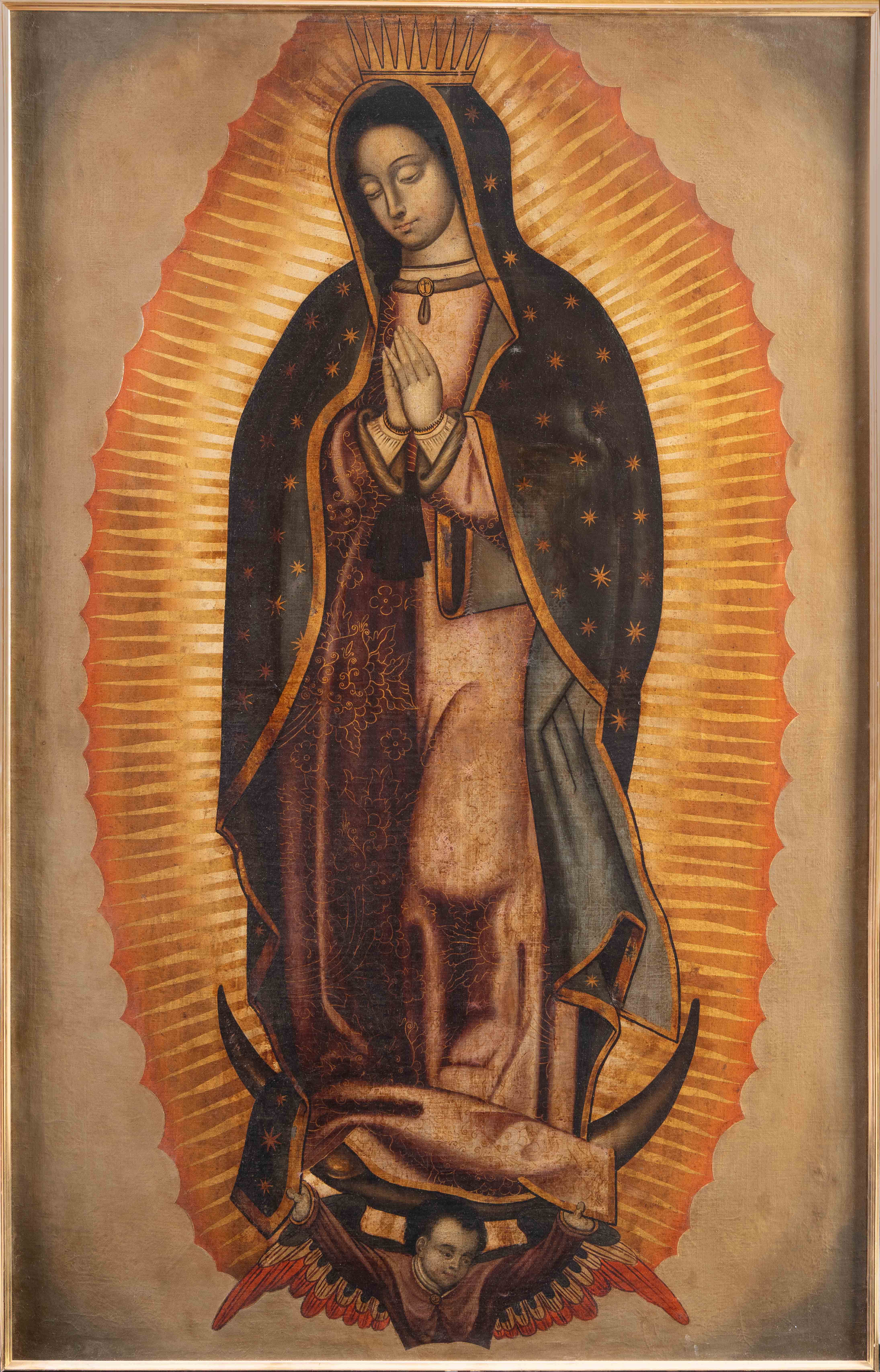 ESCUELA NOVOHISPANA, SS. XVII-XVIII
"Virgen de Guadalupe"