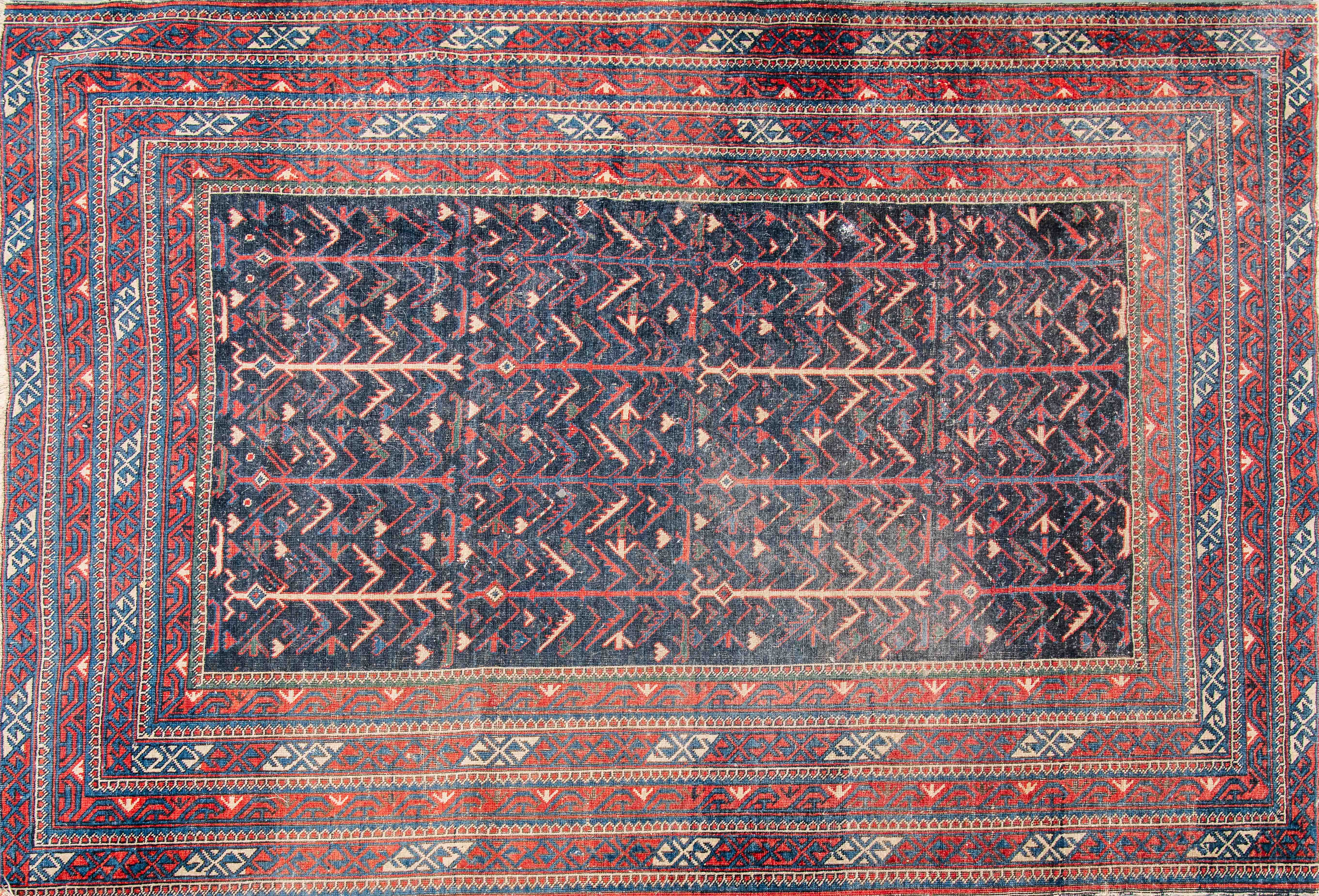 Alfombra en lana, caucásica o Tekke, Pakistán, S.XX.