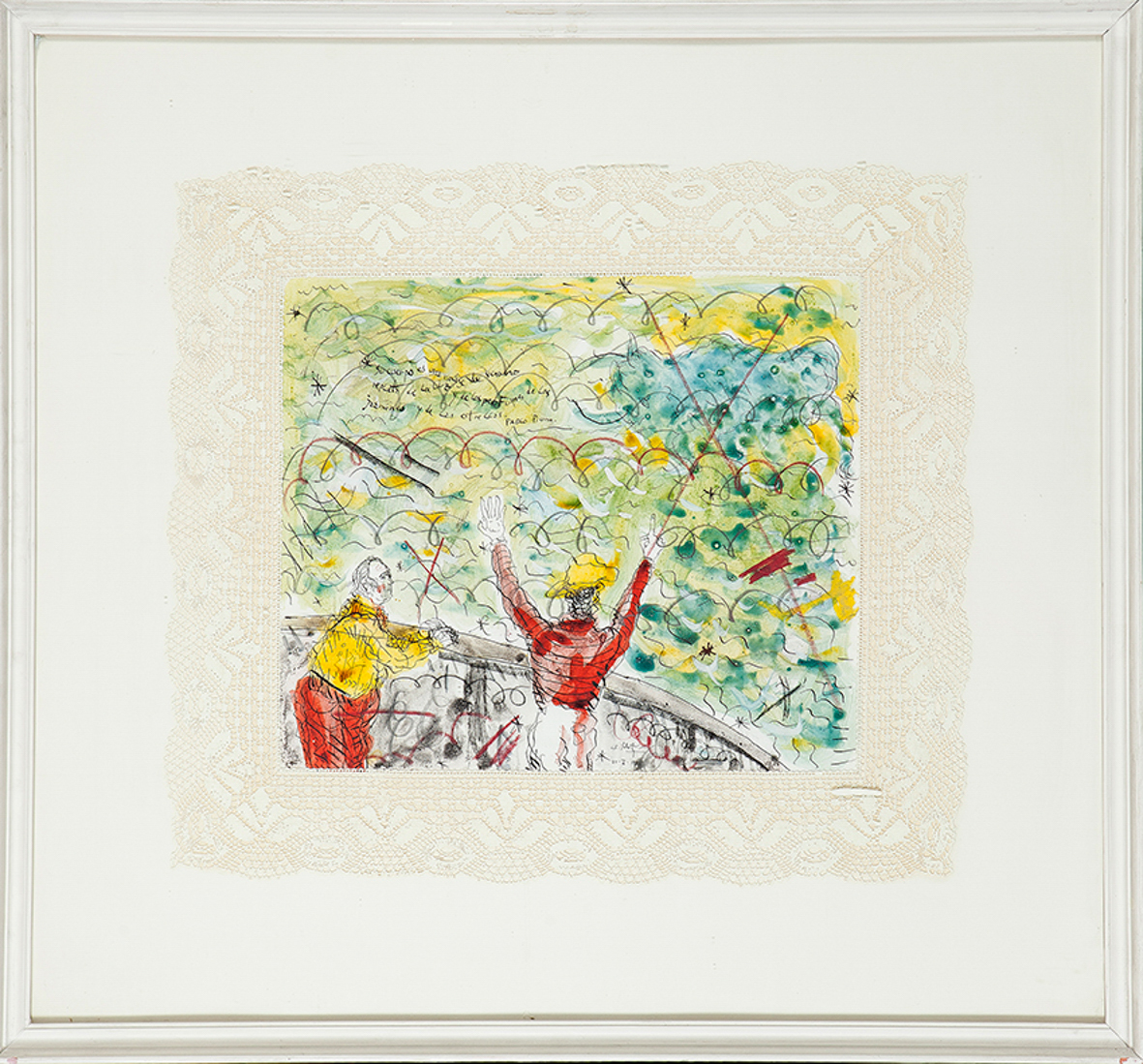 SANTIAGO PALET / RAFAEL ALBERTI
"Los sueños de Picasso (Dos hombres mirando al mar)" 1971
Tinta...