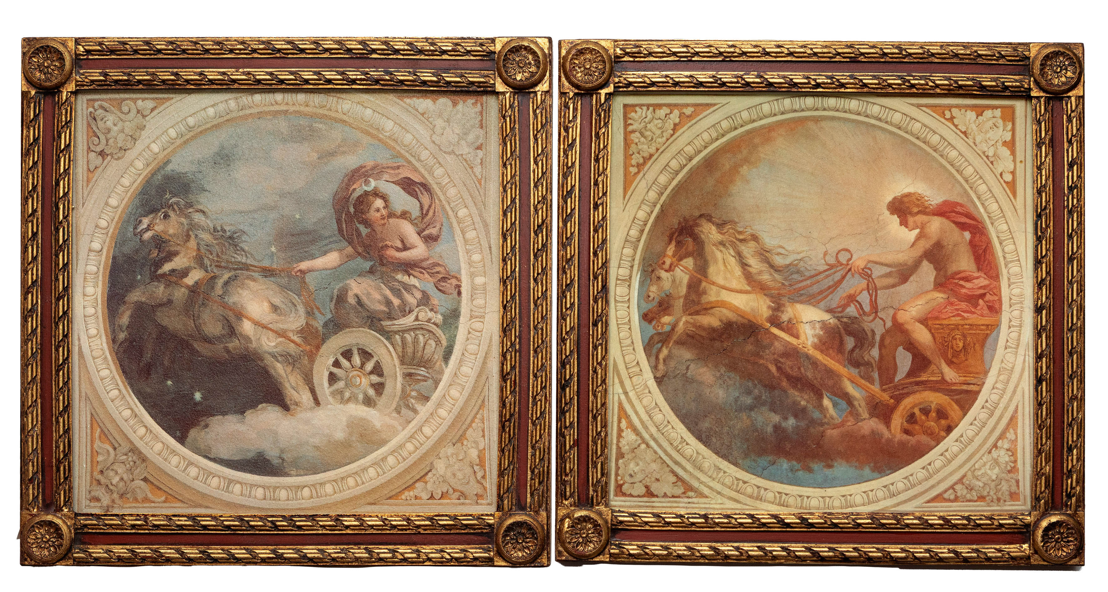 SEGÚN PIETRO DA CORTONA
“Carros del Sol y la Luna”
Litografía.
Medidas: 40O x 400...